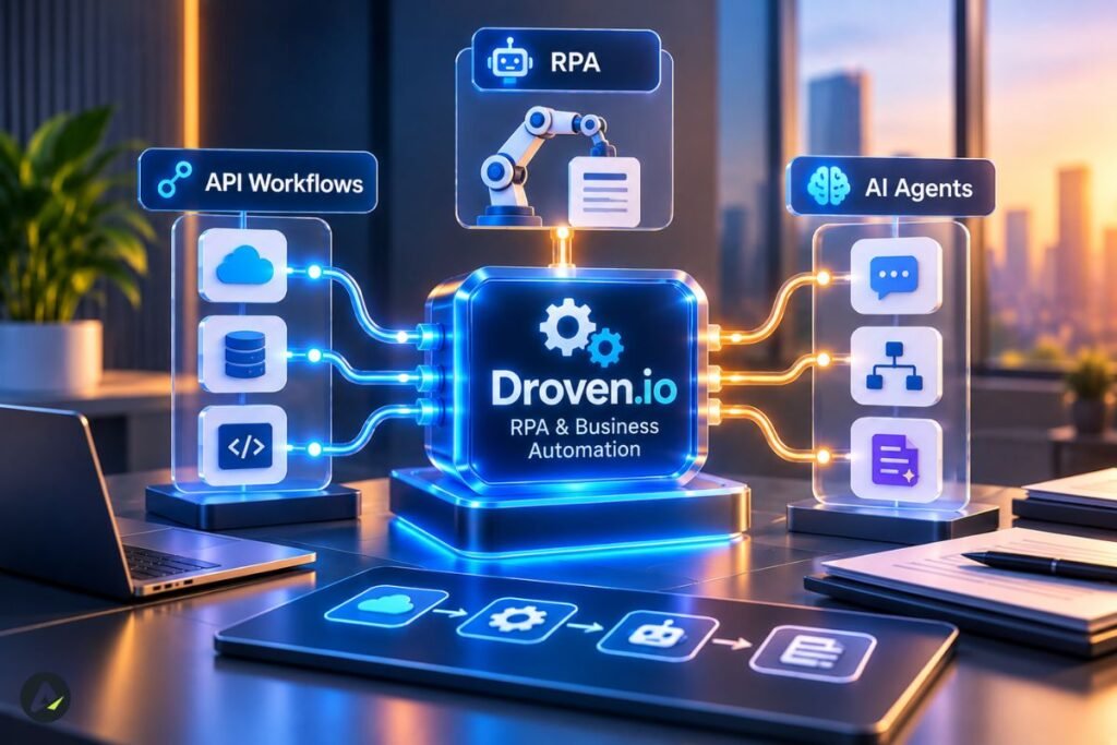 Droven io RPA and Business Automation Explained API Workflows RPa and AI Agents